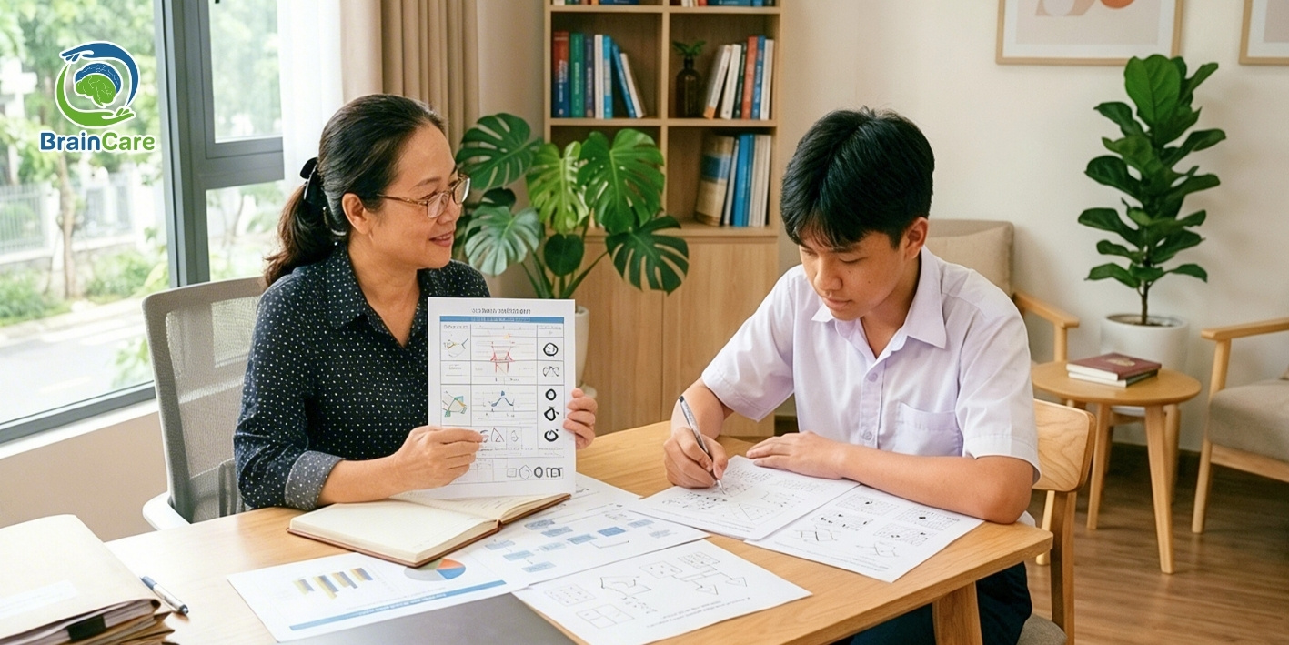 Chuyên gia BrainCare trong buổi đánh giá định hướng nghề