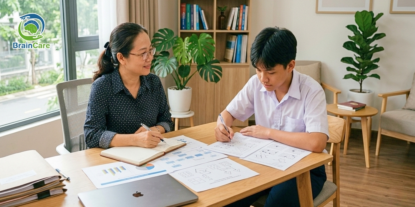 Chuyên gia BrainCare trong buổi đánh giá định hướng nghề