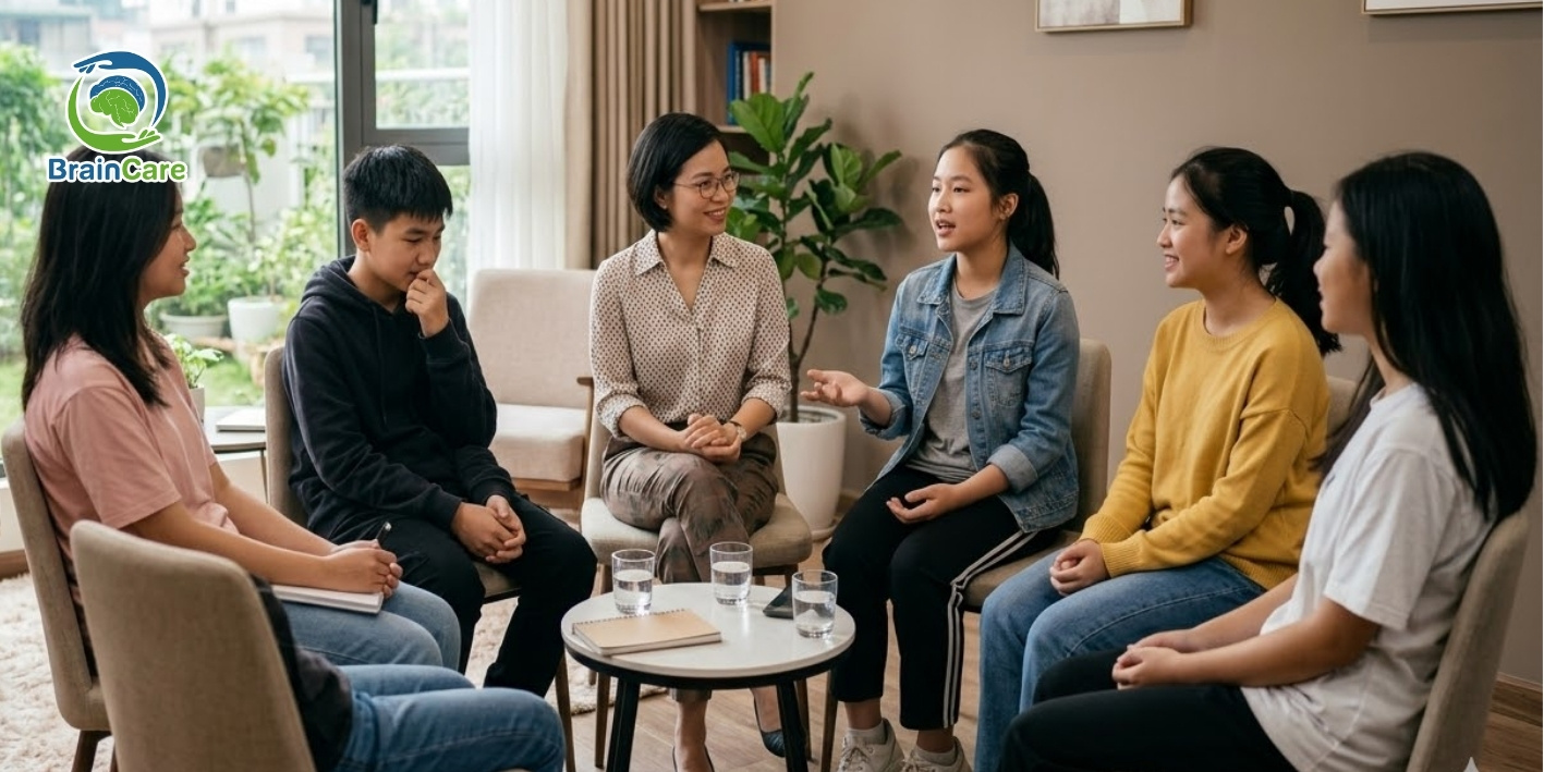 Trị liệu nhóm trẻ em tại BrainCare
